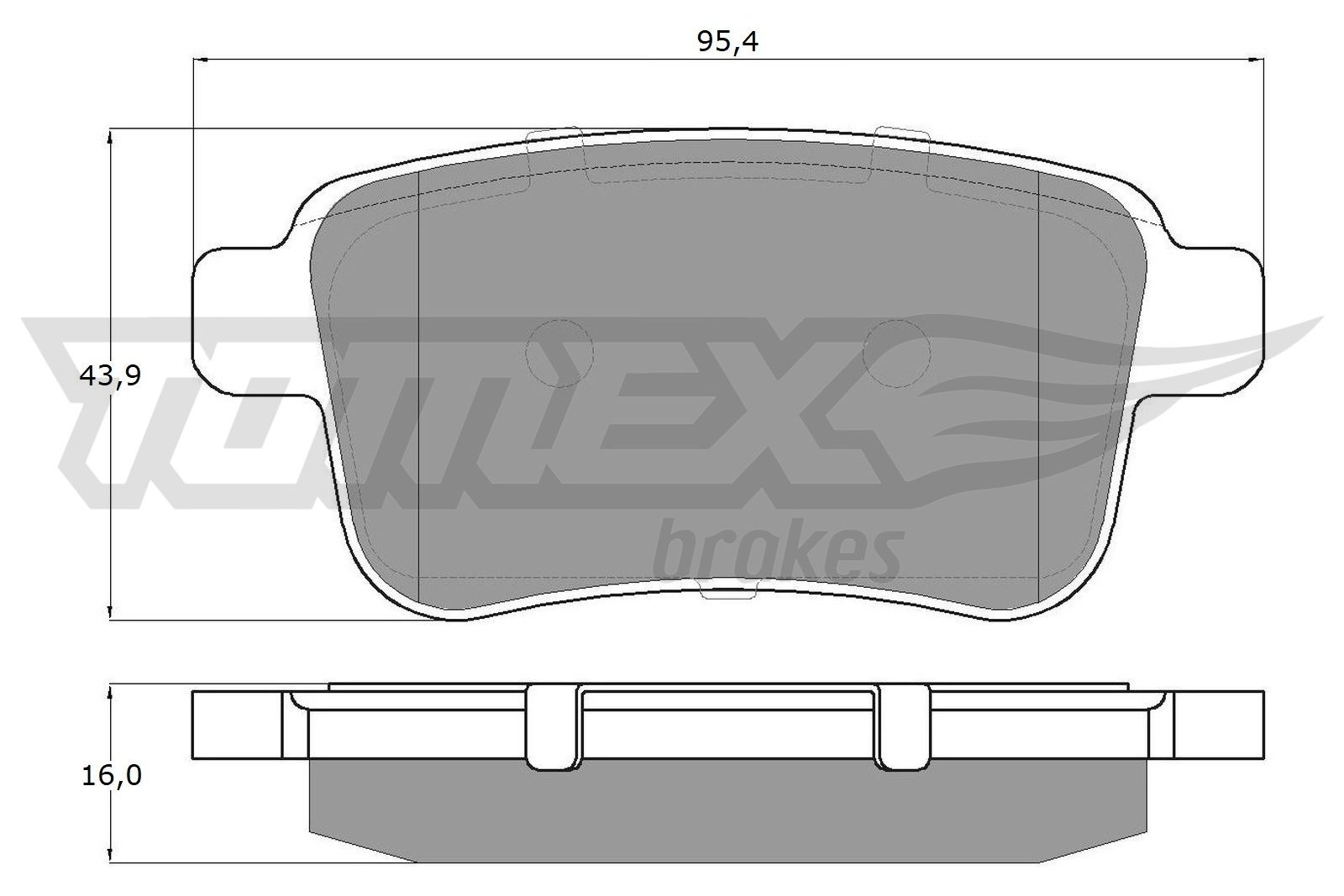 Sada brzdových platničiek kotúčovej brzdy TOMEX Brakes